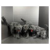 Three black cat Halloween decor