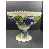 Grape vine footed bowl