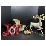 Gold metal Christmas decor and more