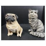 Sandcast & Michael Carr design pug and cat