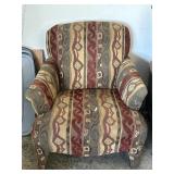 Patterned Upholstered Accent Armchair