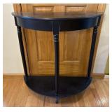 Black Demi-Lune Console Table