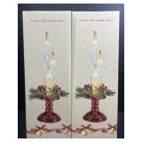 Crackle Barrel Acrylic LED candle decor