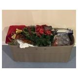 Large Tote of Christmas Decor