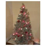 Silver Christmas Tree with Bubble Light Strand