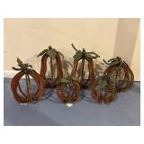 6 Rustic Metal Pumpkins