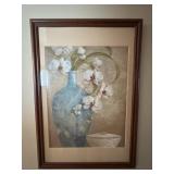 Large White Flowers in Vase Wall Art