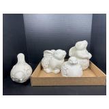 Ceramic Bird and bunnies