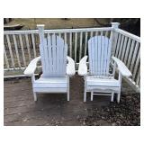 2 Wooden Adirondack Chairs
