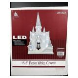 Enchanted Forest LED Resin white Church