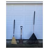 Shovel, Broom & Rake