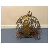 Metal Pumpkin Carriage Decoration
