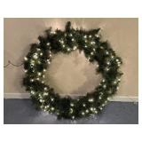 Large Lighted Christmas Wreath
