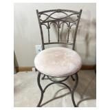 Hillsdale Iron Vanity Chair w/ Upholstered Seat