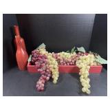 Plastic decorative grapes and more