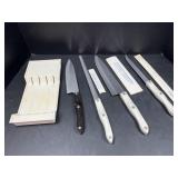 Cutco 4 piece knife set with holder