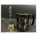 Caesarï¿½s Palace cup and pen set