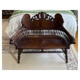 Antique Settee Loveseat With Dragon Head