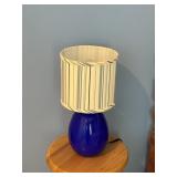Table Lamp With Cobalt Blue Base