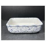 Spongeware Western Stoneware Loaf Pan
