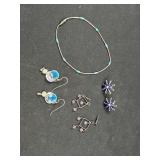 Earrings and Bracelet