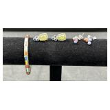 Colorful stone Bracelet and Earrings