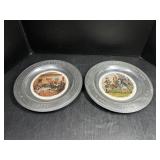 2 Great American Revolution Pewter Plates