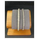 2 Sterling Silver Woven Bracelets