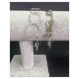 2 Italian Sterling Silver Bracelets