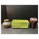 Three handmade vases