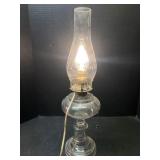 Kerosene lamp modified for electric