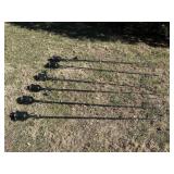 6 Metal Tiki Torches