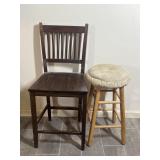 Wooden bar stools