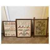 Cross Stitch Embroidered Wall Art