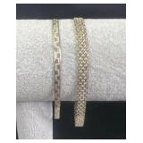 2 Italian 925 Sterling Silver Bracelets