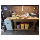 Contents Of Work Bench With Filing Cabinet & More