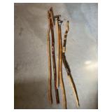 Wooden walking sticks