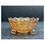 Butterfly Marigold Carnival Glaze Candy Dish