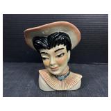 Ceramic Art Studio Bonnie Lady Head Vase