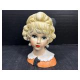 Blonde Lady Head Vase