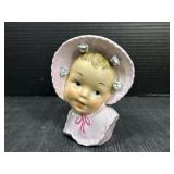 Child in Bonnet Head Vase