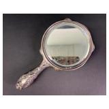 Sterling Silver Art Nouveau Hand Mirror