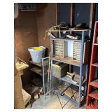 Contents Of Metal Shelves  & Cart