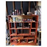 Wooden Cabinet With Contents