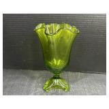 Green Footed Swung Vase