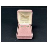 Eldridge Collection 14kt Gold Green Stone Earrings