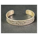 R. Bahe Sterling Silver Navajo Style Cuff