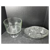 Glass parfait and serving dish
