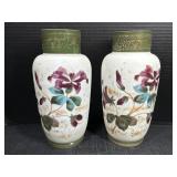 Matching Ornate Floral Vases