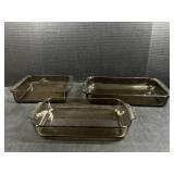 Amber glass Pyrex pans